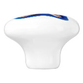 Oranger Seestern in Blau Keramikknauf (Seitenansicht)
