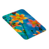 Oranger Sternblume Magnet (Rechte Seite)