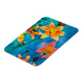 Oranger Sternblume Magnet (Linke Seite)