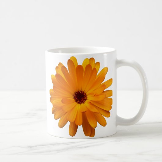 Oranger Studentenblume Kaffeetasse (Rechts)