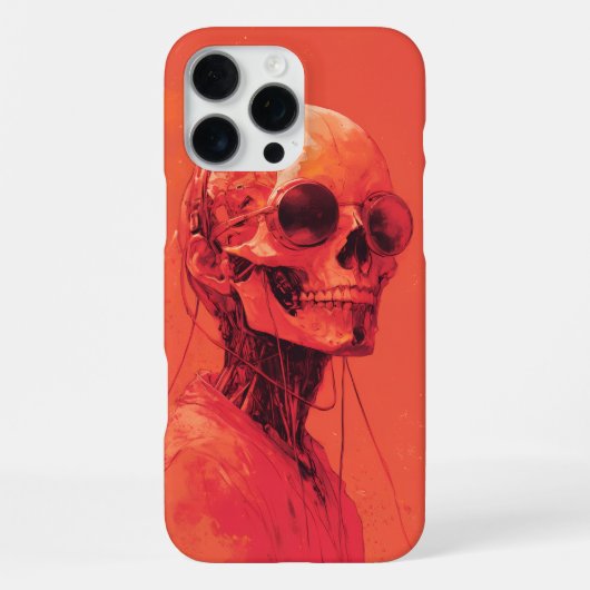 Oranger Totenkopf iPhone Hülle (Rückseite)