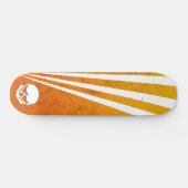 Oranger Totenkopf Skateboard (Horizontal)