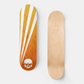 Oranger Totenkopf Skateboard (Vorderseite)
