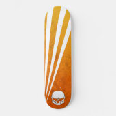 Oranger Totenkopf Skateboard (Vorderseite)