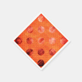 Oranger und kupferner Tupfenstoff Serviette (Ecke)