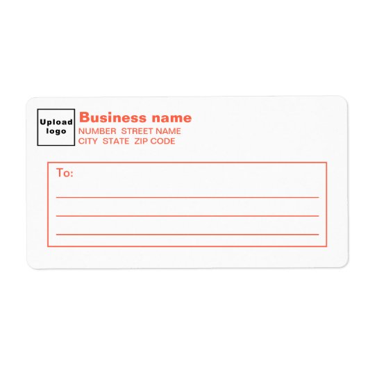 Oranger Versandlabel für Geschäftskunden (Vorne)