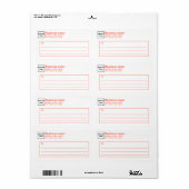 Oranger Versandlabel für Geschäftskunden (Vorne)