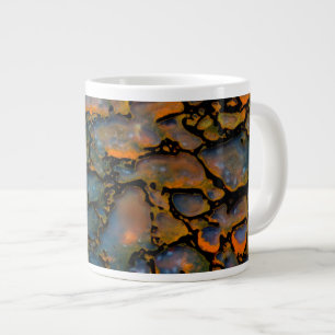 Oranger versteinerter Dinosaurierskelettknochen Jumbo-Tasse