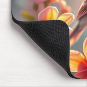 Oranger Vogel Blumen-Mauspad Mousepad (Ecke)
