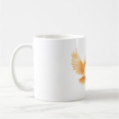 Oranger Vogel Kaffeetasse (Links)
