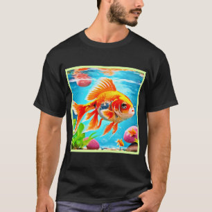 Oranger Weißer Goldfisch T-Shirt