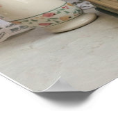 Orangerbera und Bücher Poster (Ecke)