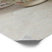 Orangerbera und Bücher Poster (Ecke)