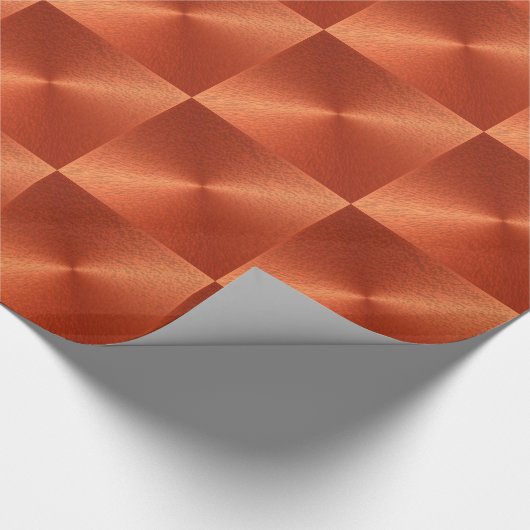OrangeRed Metallic Tyvek Wrapping Paper Geschenkpapier (Ecke)