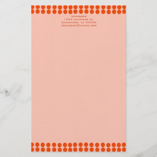 Orangerie Briefpapier (Vorderseite)