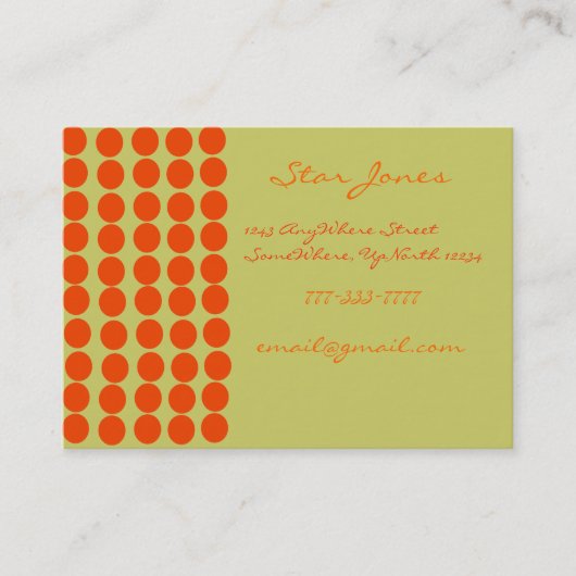 Orangerie Visitenkarte (Vorderseite)