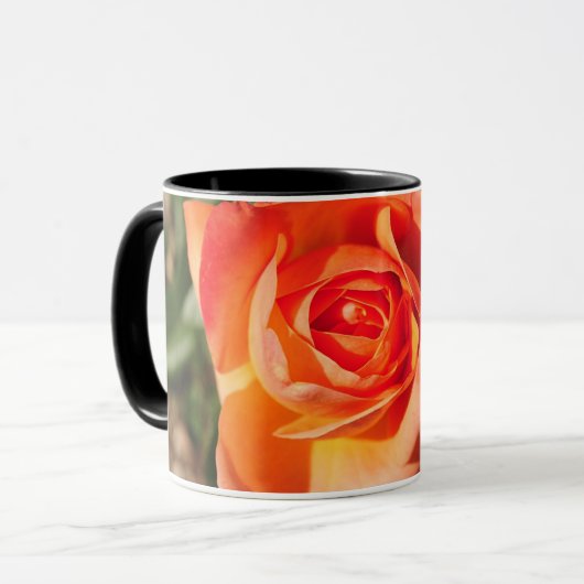 Orangerose Tasse (Vorderseite Links)