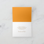 Orangerote Hochzeits-Dankeskarten Einladung (Innenseite)