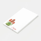Orangerote Orchideen-Post-It-Notes Post-it Klebezettel (angewinkelt)