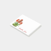 Orangerote Orchideen-Post-It-Notes Post-it Klebezettel (angewinkelt)