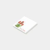 Orangerote Orchideenblumen-Post-It-Notes Post-it Klebezettel (angewinkelt)