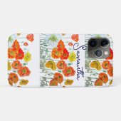 Orangerotes Klatschmohn-Blumenmuster Danke Case-Mate iPhone Hülle (Rückseite (Horizontal))