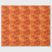 Oranges Abstraktes Gemälde Geschenkpapier (Flach)