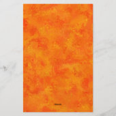 Oranges abstraktes Muster Briefpapier (Rückseite)