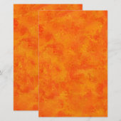 Oranges abstraktes Muster Briefpapier (Vorne/Hinten)