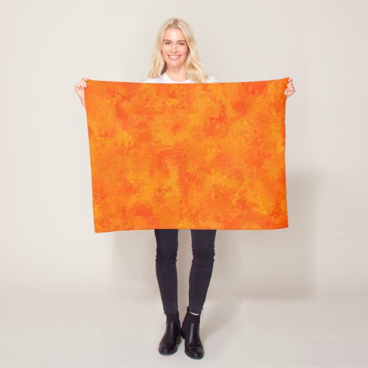 Oranges abstraktes Muster Fleecedecke (Beispiel)