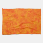 Oranges abstraktes Muster Geschirrtuch (Horizontal)