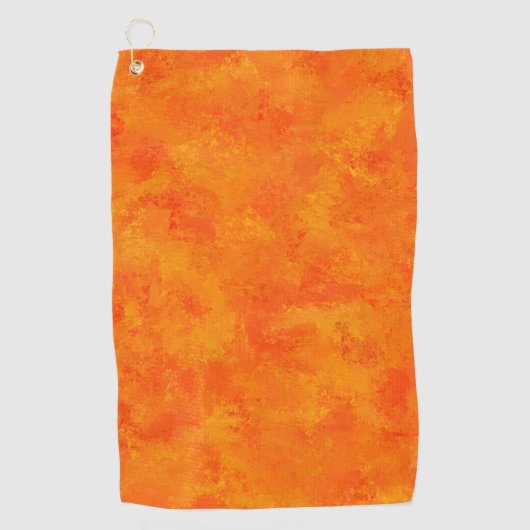 Oranges abstraktes Muster Golfhandtuch (Vorderseite)