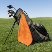 Oranges abstraktes Muster Golfhandtuch (Gras)