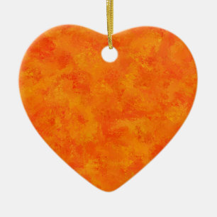 Oranges abstraktes Muster Keramik Ornament