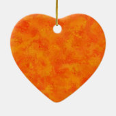 Oranges abstraktes Muster Keramik Ornament (Hinten)