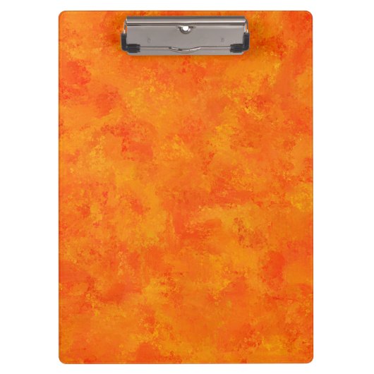 Oranges abstraktes Muster Klemmbrett (Vorderseite)