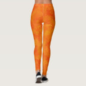Oranges abstraktes Muster  Leggings (Rückseite)