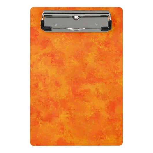 Oranges abstraktes Muster  Mini Klemmbrett (Vorderseite)