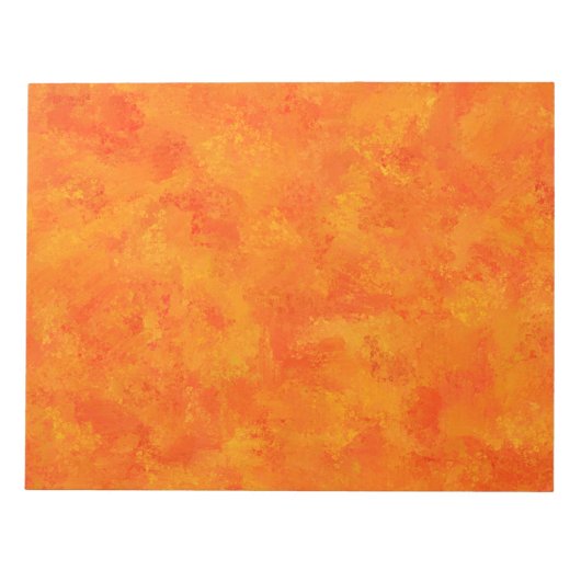 Oranges abstraktes Muster Notizblock (Vorderseite)