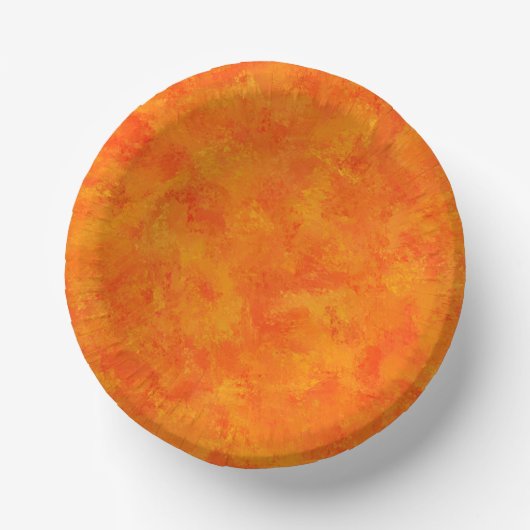Oranges abstraktes Muster Pappteller (Vorderseite)