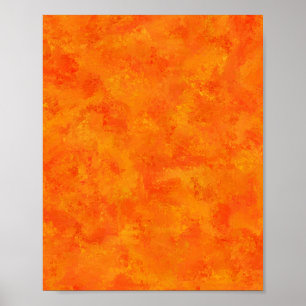 Oranges abstraktes Muster Poster