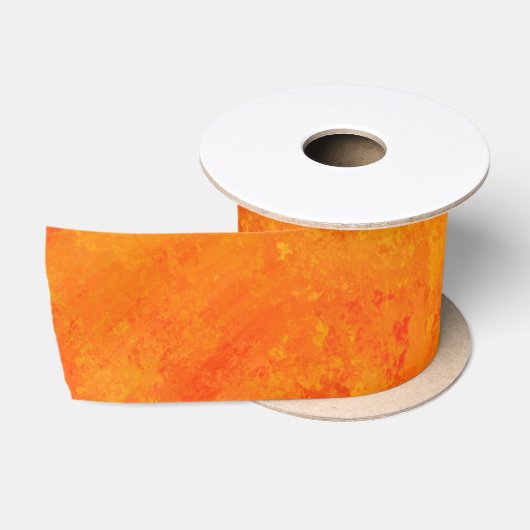 Oranges abstraktes Muster Satinband (Spule)