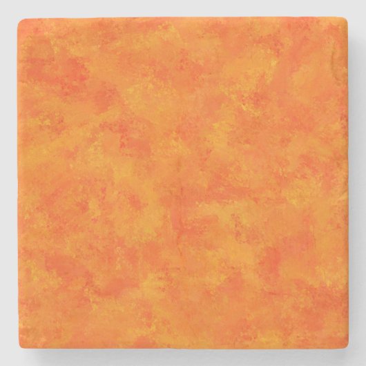Oranges abstraktes Muster Steinuntersetzer (Vorderseite)