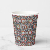 Oranges altes islamisches Mandala-Muster Pappbecher (Rechts)