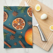 Oranges and Cinnamon, Christmas, Author Natasha Us Geschirrtuch (Viertel Falte)