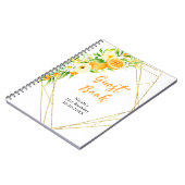 Oranges and Flowers Birthday Guest Book Notizblock (Linke Seite)