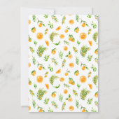 Oranges and Foliage Baby Shower Wishes For Baby Einladung (Rückseite)