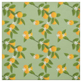 Oranges and Leaves Citrus Fruit Pattern Stoff (Muster)