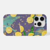 Oranges and paint splashes iPhone hülle (Rückseite (Horizontal))