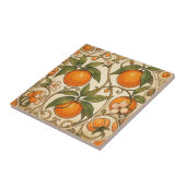 Oranges Art Nouveau Muster Fliese (Seite)